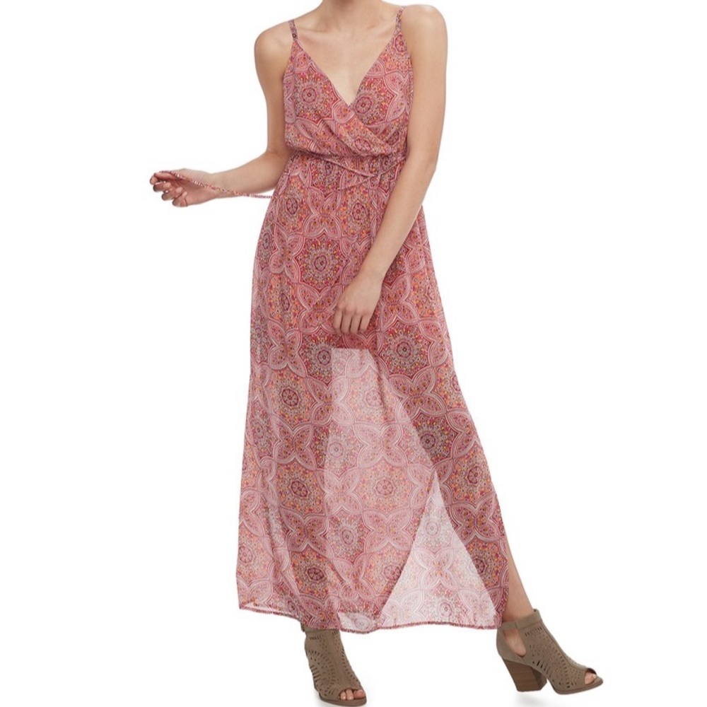 NWT Lily Rose Floral Maxi Dress Sleeveless Size M Juniors
